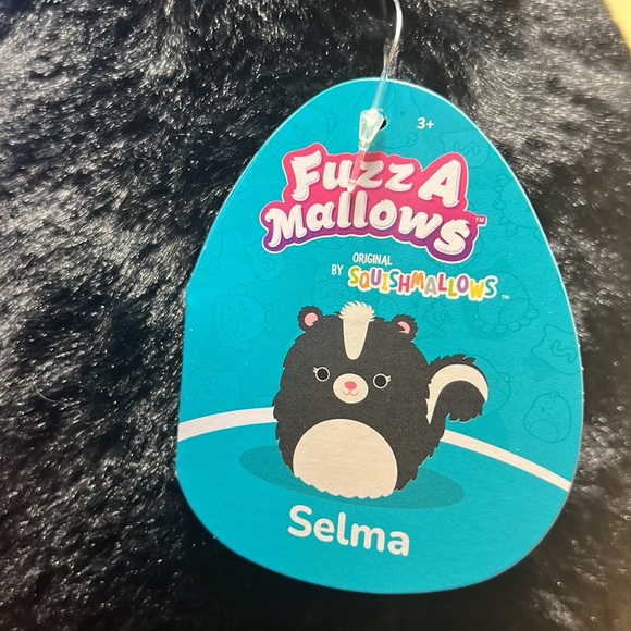 12” Selma the Skunk Fuzzamallow NWT Squishmallows Kellytoy New with tag - Picture 7 of 10
